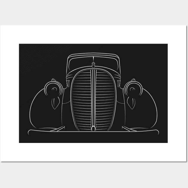 1939 Ford Pickup - front Stencil, white Wall Art by mal_photography